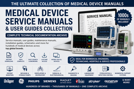 Medical Device Service Manuals & User Guides Collection (Multi-Brand Archive)