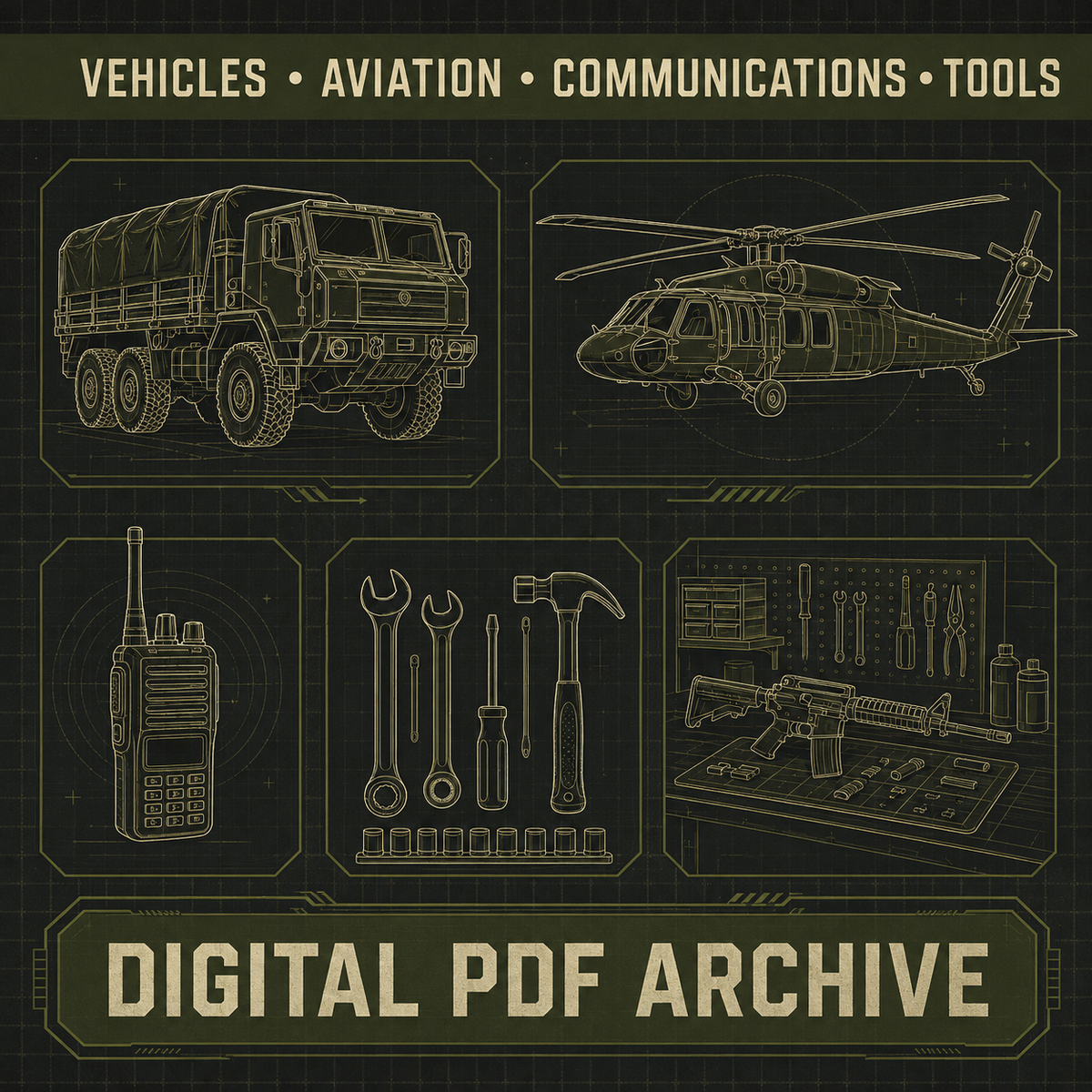 Vehicle aviation communications and tools coverage