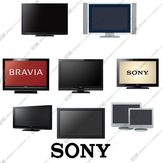 SONY Ultimate TV LCD PLASMA LED repair service manuals (PDFs on DVD)
