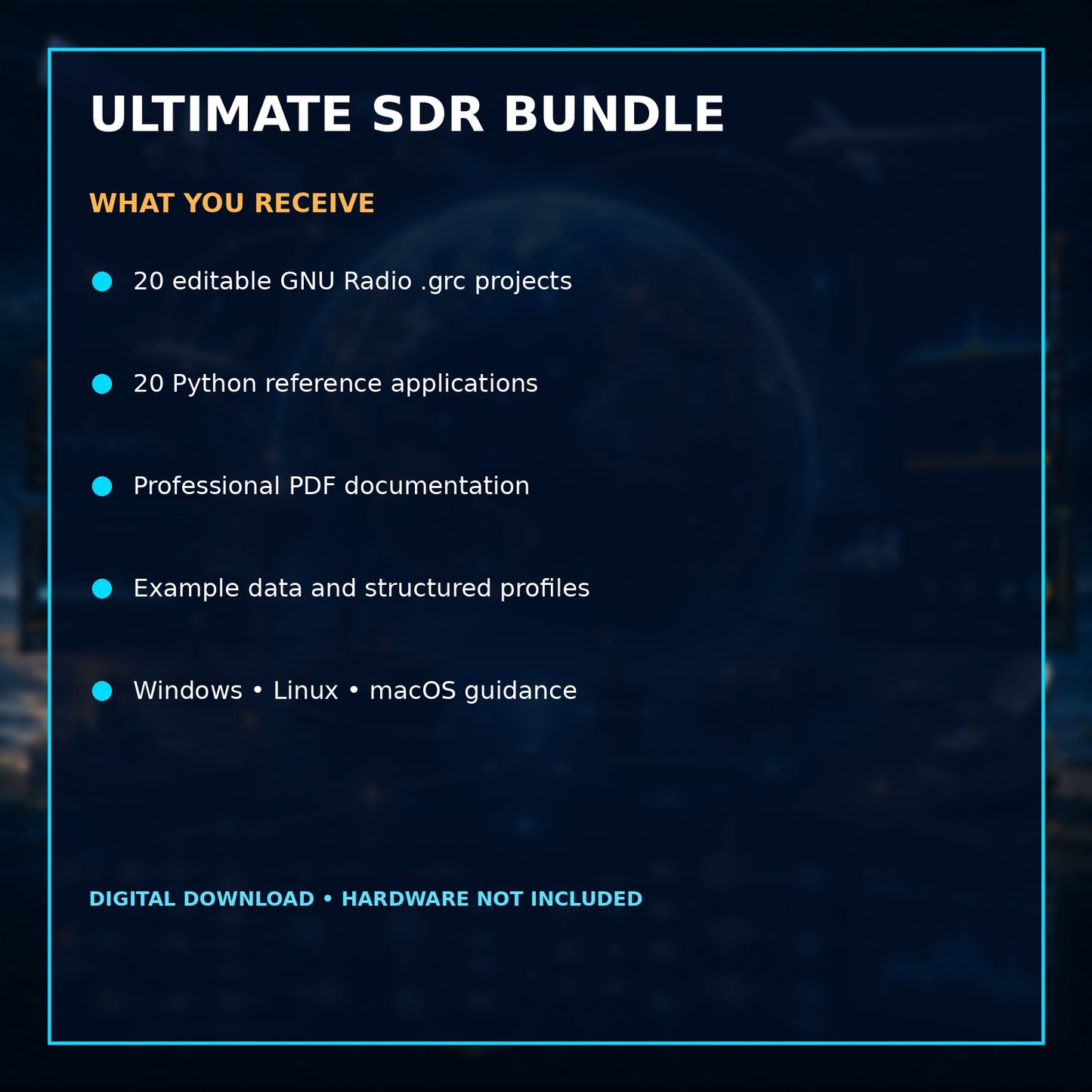 GNU Radio Complete Ultimate SDR Bundle – All 11 Developer & Reference Suites – included files