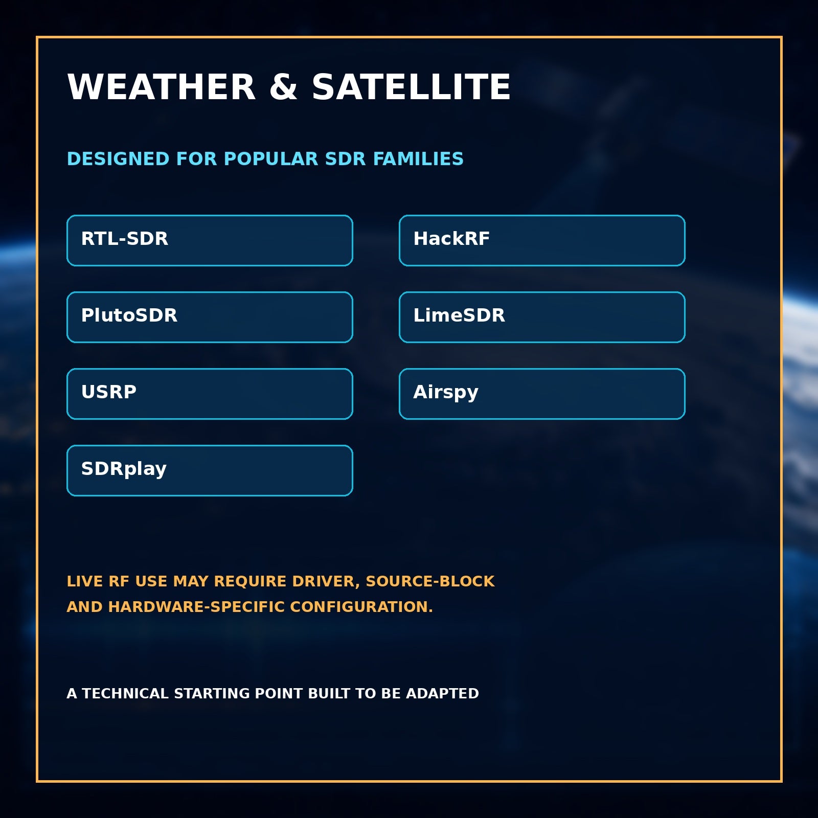 GNU Radio Weather & Satellite Suite – Telemetry Reception Developer Lab – SDR compatibility