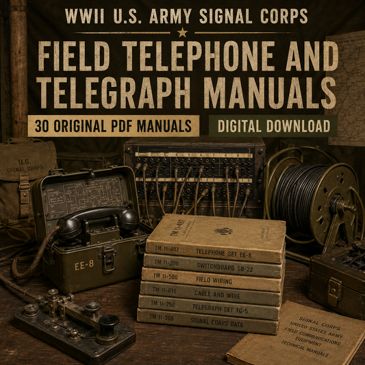 WWII U.S. Army Signal Corps field telephone and telegraph manuals