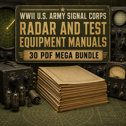 WWII U.S. Army Signal Corps radar and test equipment manuals 30 PDF bundle
