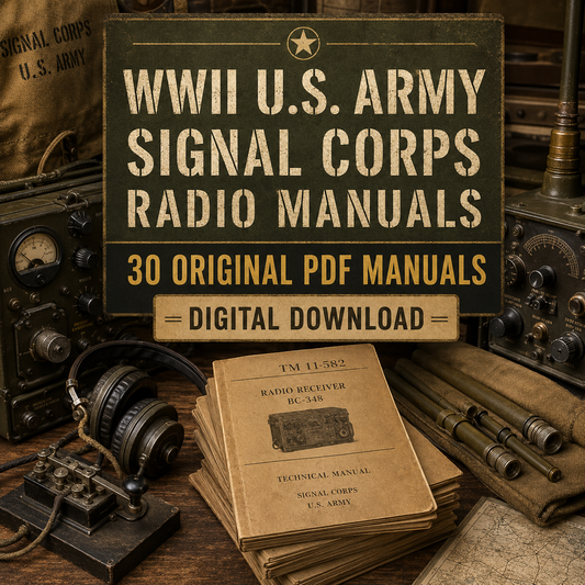 WWII U.S. Army Signal Corps radio manuals 30 PDF bundle