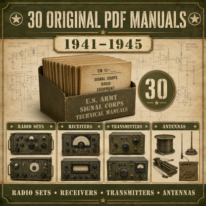 30 original Signal Corps radio PDF manuals from 1941 to 1945