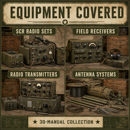 SCR radio sets receivers transmitters and antenna systems