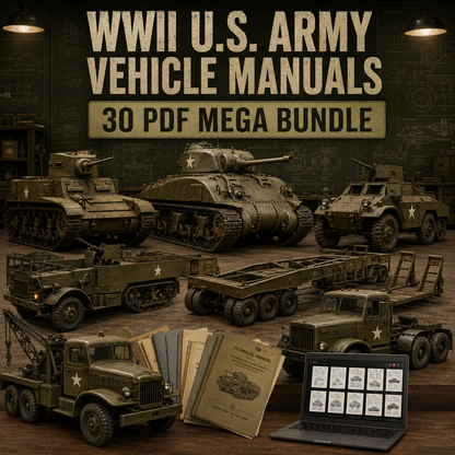 WWII U.S. Army vehicle manuals 30 PDF mega bundle