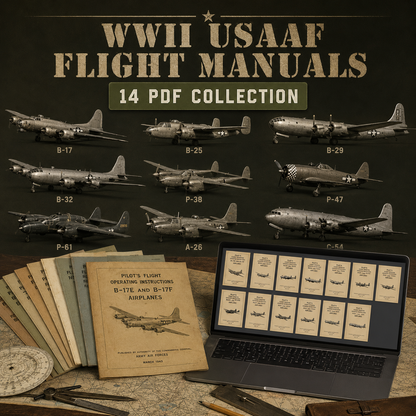 WWII USAAF flight training manuals 14 PDF collection