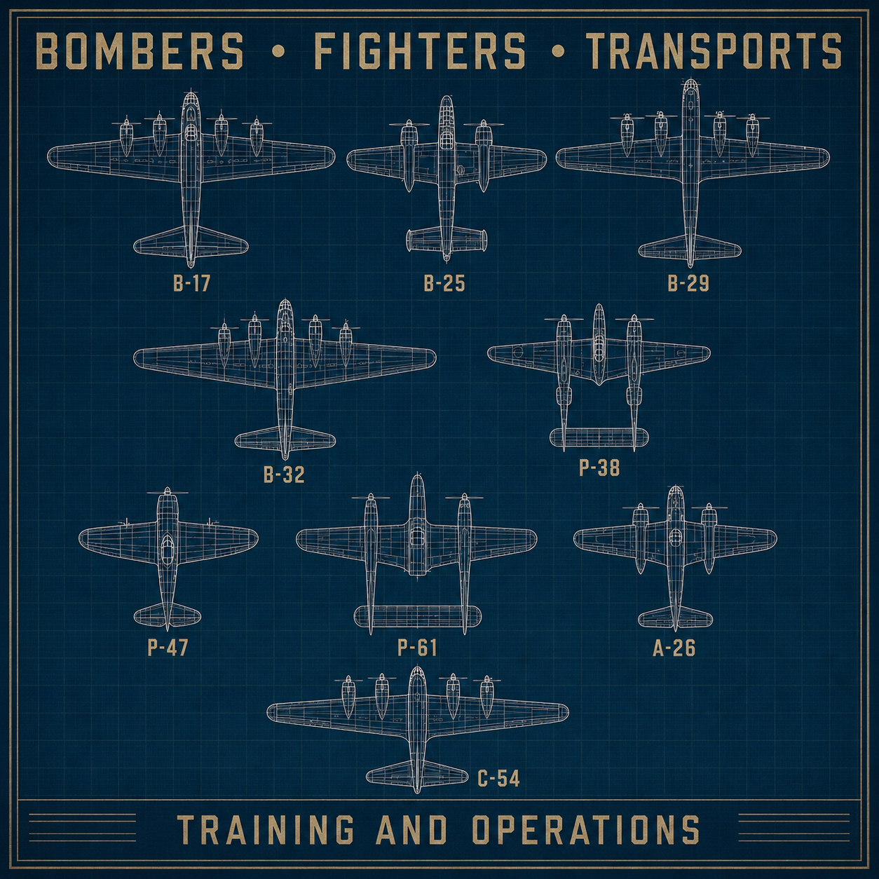 USAAF bombers fighters and transports manual coverage