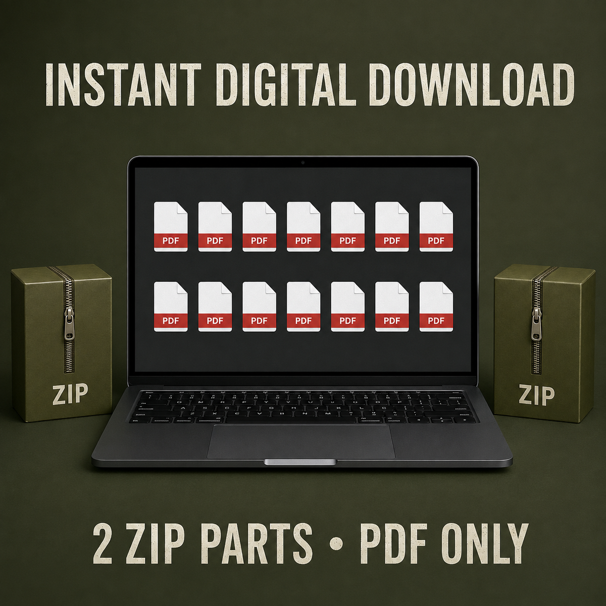 Two ZIP parts with 14 PDF manuals